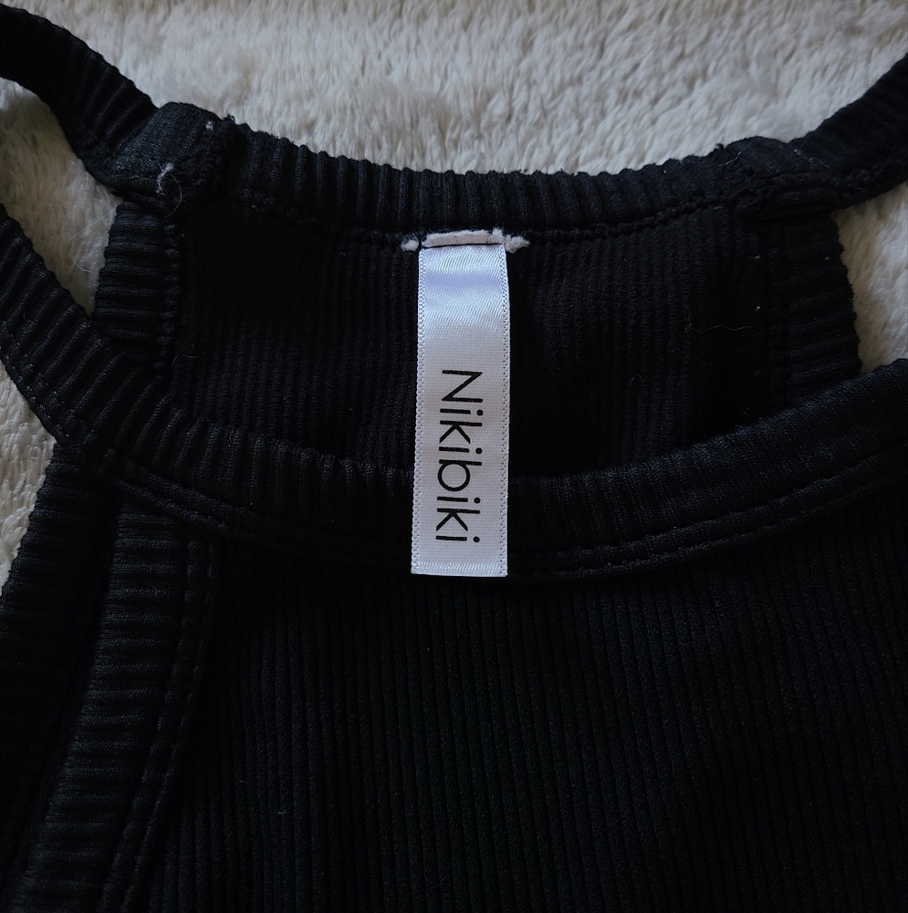 Nikibiki Women Stretchy Black Ribbed Halter Top - Picture 6 of 12